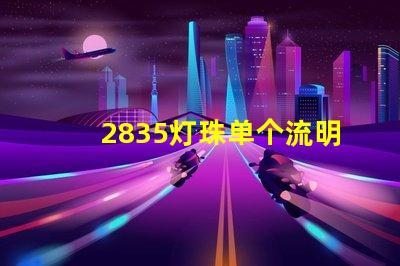 2835灯珠单个流明值多少 2835灯珠参数